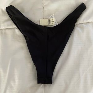 NWT Aerie Black Super High Cut Cheekiest Bottom Sm